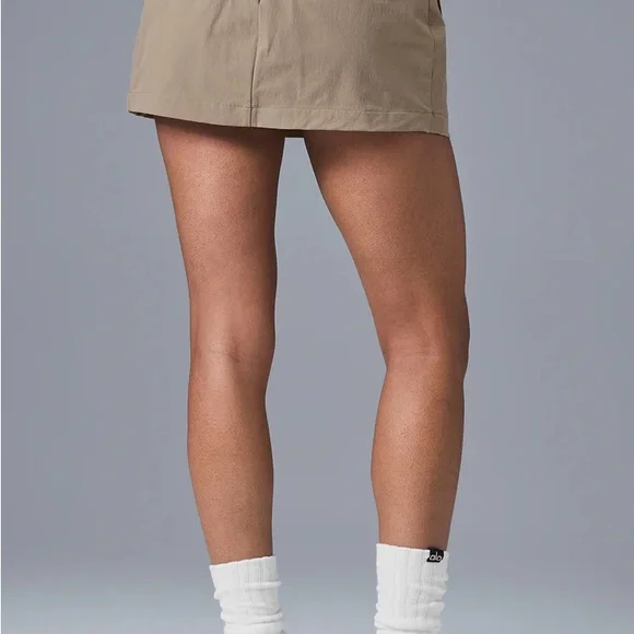 Alo Fan Club Mini Skirt NWT Gravel - Picture 4 of 7